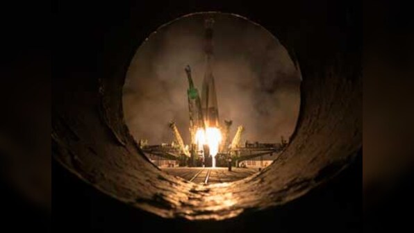 Astronauts float into International space station for NASA's first ever 1-year mission