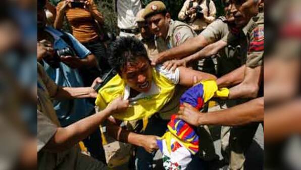 Delhi: Tibetans protest outside Chinese embassy on Uprising Day