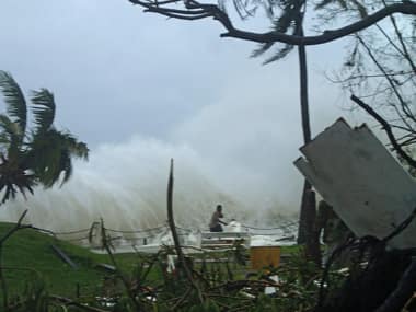 A file photo of the cyclone Pam which slammed South Pacific island of Vanuatu. AFP image
