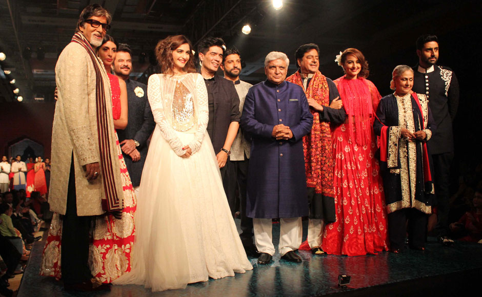 The Bachchans, the Kapoors and the Sinhas: Bollywood stars attend Shabana Azmi's Mijwan fashion show The Bachchans, the Kapoors and the Sinhas: Bollywood stars attend Shabana Azmi's Mijwan fashion show