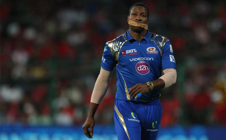 However, the tall West Indian responded hilariously by plastering his mouth with a tape which amused the spectators, as well as Gayle and Mumbai Indians players including Ricky Ponting and Anil Kumble who were sitting in the dugout. BCCI