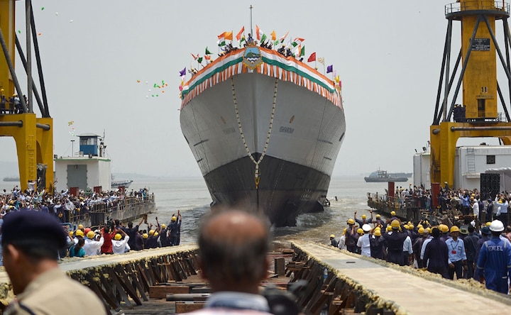 India's newest stealth destroyer INS Visakhapatnam launched in Mumbai