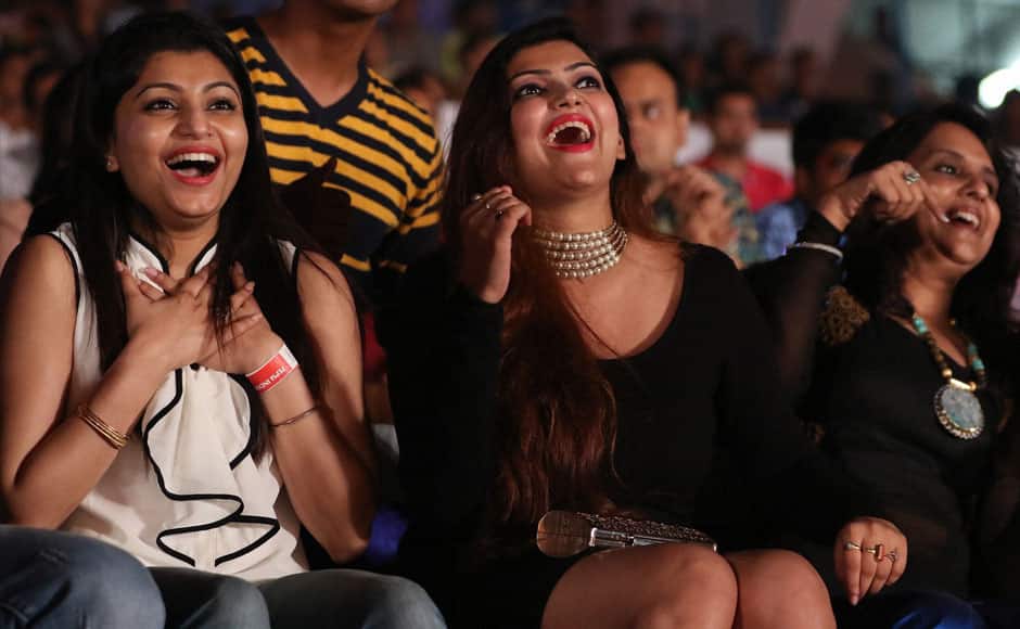 Kolkata:Fans during the Pepsi IPL 2015 opening night event at the Salt Lake Stadium in Kolkata on Tuesday.PTI