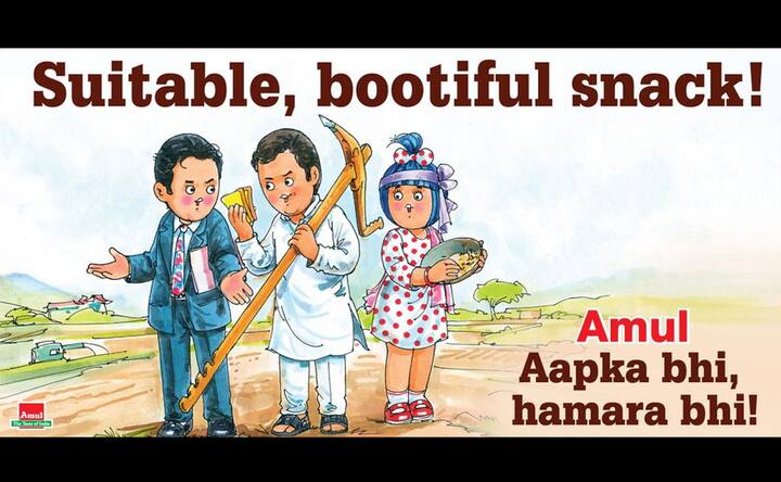 Suitable, bootiful snack! Amul takes a dig at Rahul's jibes in Lok Sabha