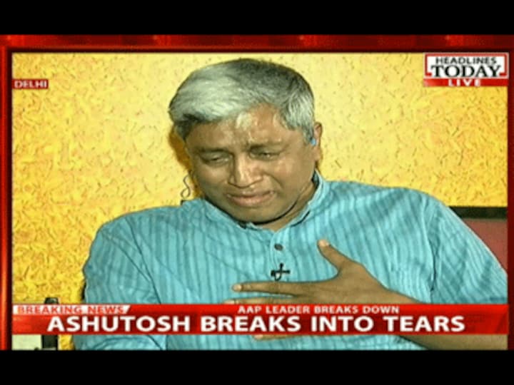 AAP's Ashutosh sobs on live TV, says don't politicise Gajendra Singh's death