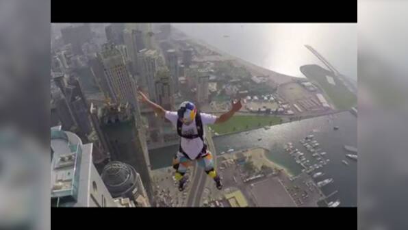 Adrenaline high: Watch jumpers free fall from Dubai's tallest residential tower