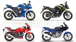 Spec comparison: Suzuki Gixxer SF vs Yamaha Fazer vs Bajaj Pulsar 220F vs Hero Karizma R