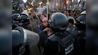 Riot police intervene as anger erupts among Nepal quake survivors