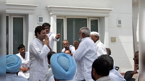 Back in office: Rahul Gandhi talks land bill, crop damage as he meets with farmers