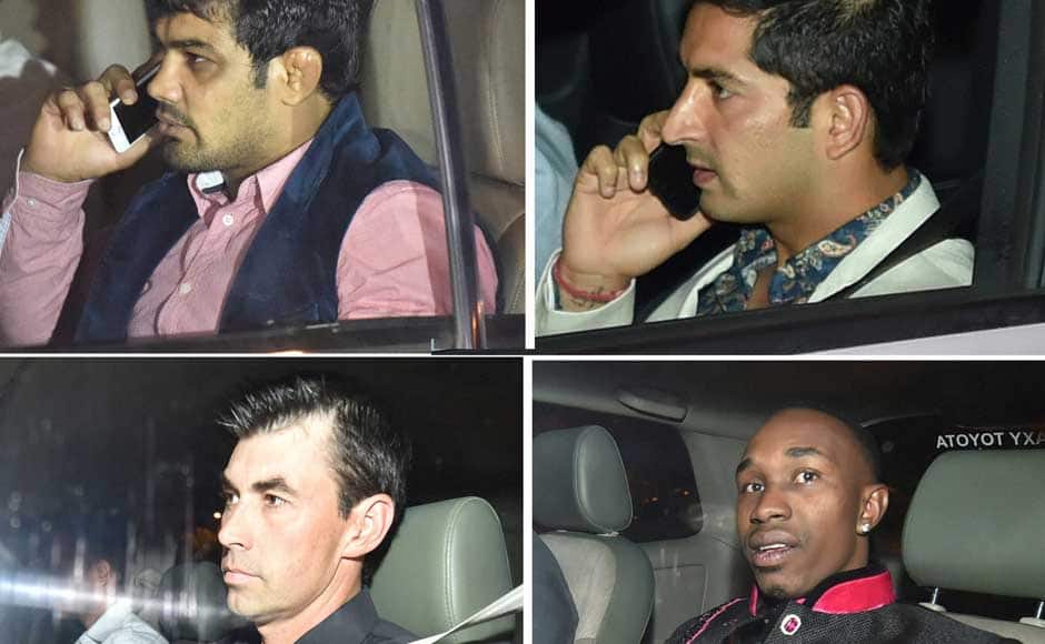 From top left: Sushil Kumar, Stephen Fleming and Dwayne Bravo
