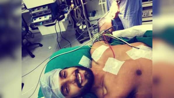 He injected my neck! Whoa! Ranveer Singh tweets from OT before shoulder surgery