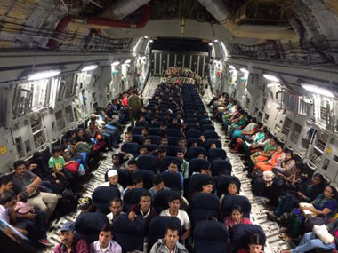 IAF planes with 454 Indians from Yemen land in Mumbai; Nearly 2300 evacuated so far IAF planes with 454 Indians from Yemen land in Mumbai; Nearly 2300 evacuated so far