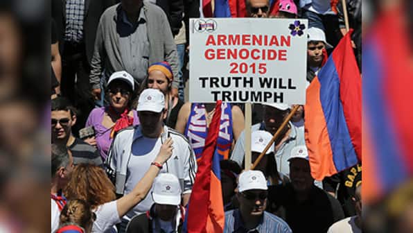 Hollande, Putin present as Armenians mark 100 years since Ottoman massacres