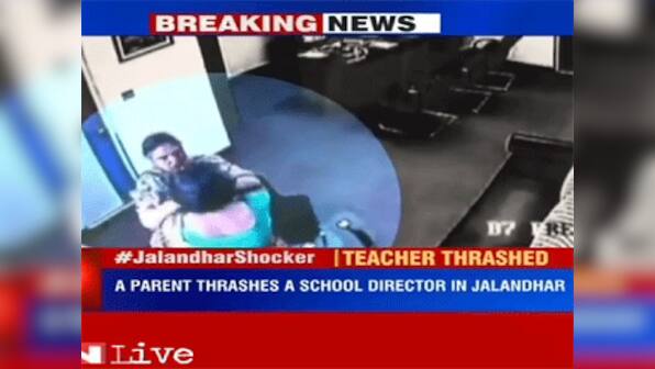 Bizarre! Watch mother thrashing school director for confiscating daughter's cell phone