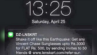 'Shake it off like the earthquake' says Lenskart ad after Nepal tragedy kills over 3000
