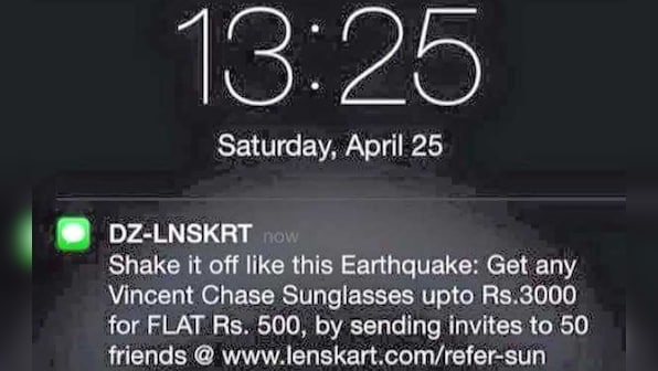 'Shake it off like the earthquake' says Lenskart ad after Nepal tragedy kills over 3000