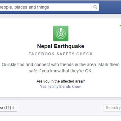 Social Media hunt: Facebook's 'Safety Check', Google's 'Person Finder' help find quake survivors Social Media hunt: Facebook's 'Safety Check', Google's 'Person Finder' help find quake survivors