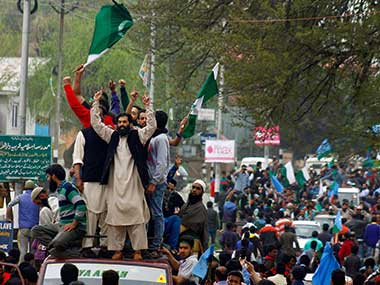 Scenes from the rally yesterday: PTI