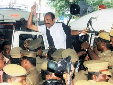 Vaiko, along with 1,000 supporters, detained by police while protesting against Andhra killings Vaiko, along with 1,000 supporters, detained by police while protesting against Andhra killings