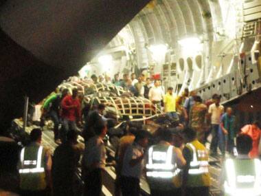 Indians evacuated from Yemen. AFP.