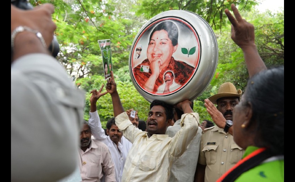 Photos: As Amma returns, fans and AIADMK supporters celebrate her release Photos: As Amma returns, fans and AIADMK supporters celebrate her release