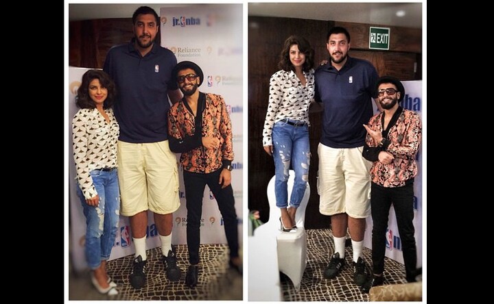 A towering figure, literally! Priyanka, Ranveer meet Sim Bhullar, NBA's first player of Indian descent