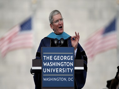 Tim Cook does a Jobs: Apple CEO challenges GWU graduates to change the world Tim Cook does a Jobs: Apple CEO challenges GWU graduates to change the world