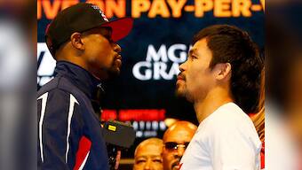 Manny Pacquiao challenges Floyd Mayweather to rematch following victory over Keith Thurman