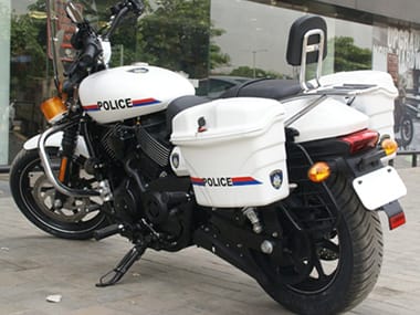 Customised Harley Davidson for Gujarat police. Overdrive