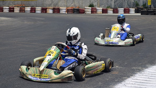 Aaroh Ravindra wins the 2015 JK Tyre Kart Open Championship
