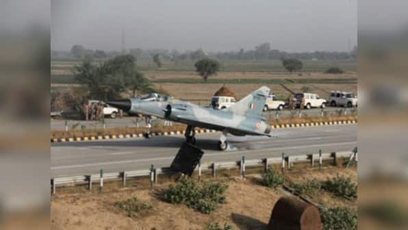 IAF fighter jet Mirage 2000 lands on Yamuna Expressway as part of trial exercise