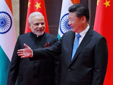 Prime Minister Narendra Modi with Chinese President Xi Jinping . PTI