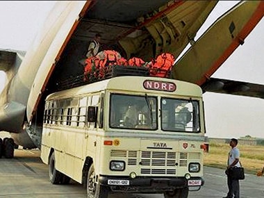 An NDRF vehicle PTI