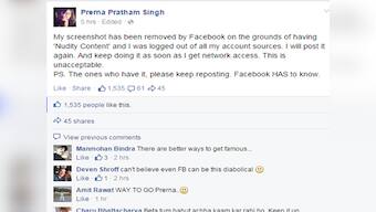 That's bizarre! Facebook takes down woman's post slamming online harasser citing 'nudity content'