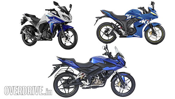 Spec comparison: Suzuki Gixxer SF vs Yamaha Fazer Fi vs Bajaj Pulsar AS 150 Spec comparison: Suzuki Gixxer SF vs Yamaha Fazer Fi vs Bajaj Pulsar AS 150