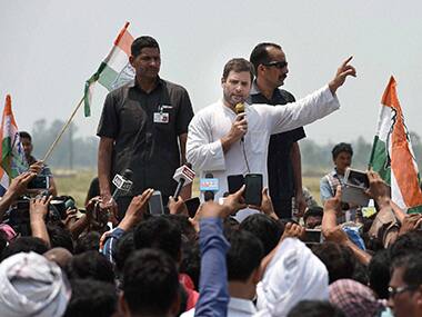 Congress vice president Rahul Gandhi during his visit to Amethi on Monday. PTI