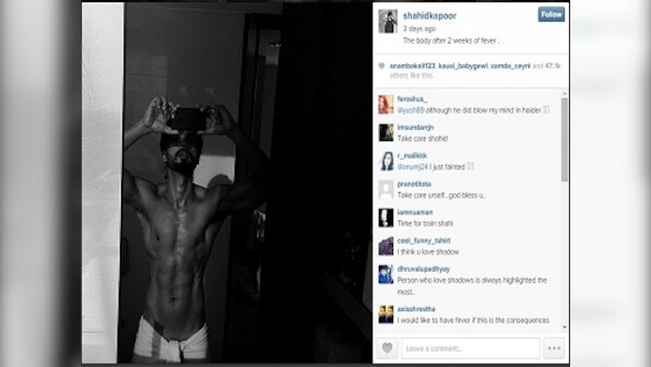 Listen up Shahid fans: Here's what he looks like in a low slung towel, after being sick for weeks
