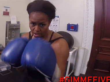 'FLOTUS' Michelle Obama takes up Obama's challenge with killer workout video 'FLOTUS' Michelle Obama takes up Obama's challenge with killer workout video