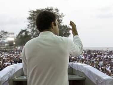 Rahul Gandhi addresses crowd in Kozhikode. Twitter @INCIndia