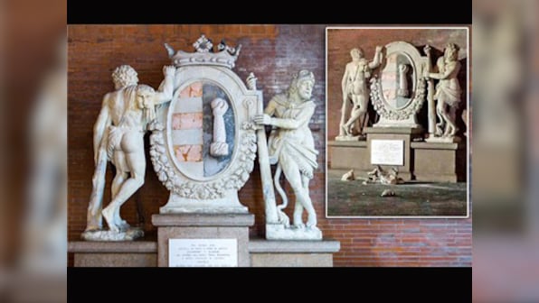 Beat this! Tourists' selfie attempt breaks historic Hercules statue in Italy