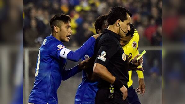 Neymar does a Zidane: Watch Brazilian star get a red card for headbutt in Copa America