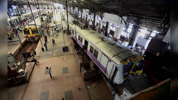 Mumbai: Local train derails at Churchgate station, climbs onto platform after hitting dead end