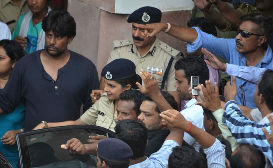 Bollywood actor Priyanka Chopra during the shooting of upcoming film Gangaajal 2 in Bhopal, India on June 24, 2015. The film is the sequel to 2003 Ajay Devgn starrer Gangaajal, and highlights the story of present day problems like corruption, farmer suicides. Priyanka plays the role of Abha Mathur, the Superintendent of Police. SOLARIS IMAGES