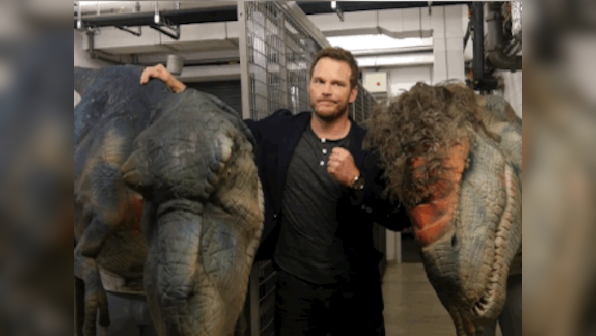 Watch: Jurassic World actor Chris Pratt falls for an epic dinosaur prank