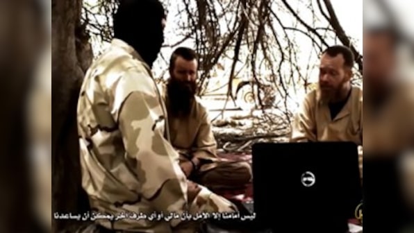 In a 19-minute video, al Qaeda jihadist parades western hostages