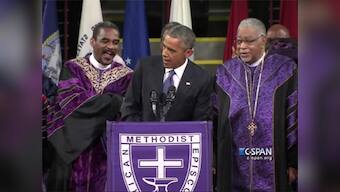 Watch: Obama sings 'Amazing Grace' in eulogy for those who died in Charleston church attack