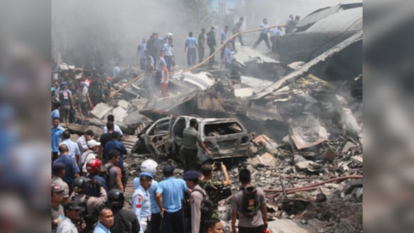 At least 116 feared dead in Indonesia military plane crash, say officials
