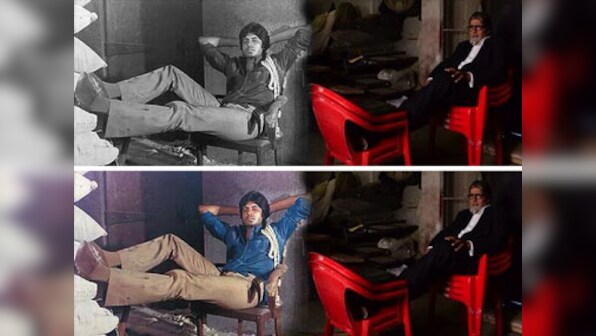 41 years apart: Amitabh Bachchan recreates iconic image from Deewar in the same studio
