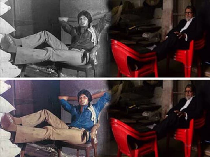 41 years apart: Amitabh Bachchan recreates iconic image from Deewar in the same studio