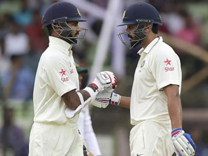 Indian openers Dhawan and Vijay torment Bangladesh on rain-hit day in Fatullah Indian openers Dhawan and Vijay torment Bangladesh on rain-hit day in Fatullah